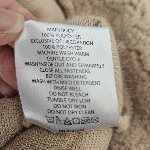 SIMPLY SOUTHERN CAMEL SOFT SHERPA SHACKET JACKET SZ LARGE - Picture 10 of 10